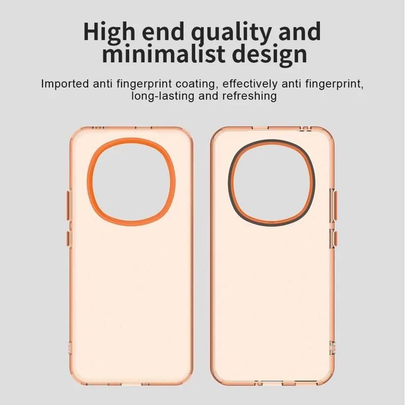 For Honor Magic7 5G Case PC+TPU+PET Matte Anti-Drop Phone Back Cover - Orange