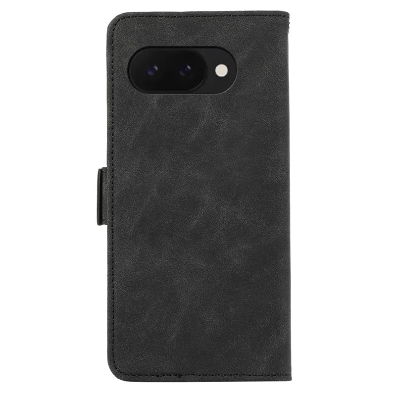 ABEEL For Google Pixel 9a Case PU Leather Folio Stand View RFID Blocking Phone Cover - Black