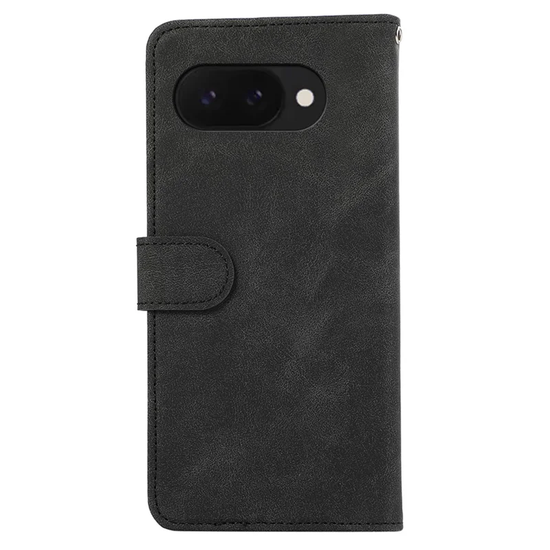 ABEEL For Google Pixel 9a Case Color Splicing Leather Flip Phone Cover RFID Blocking - Black
