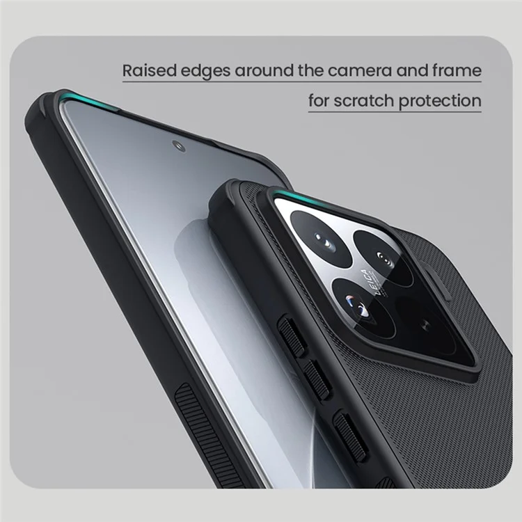 NILLKIN Frosted Shield Pro for Xiaomi 15 Pro Case Compatible with MagSafe PC+TPU Phone Cover - Black