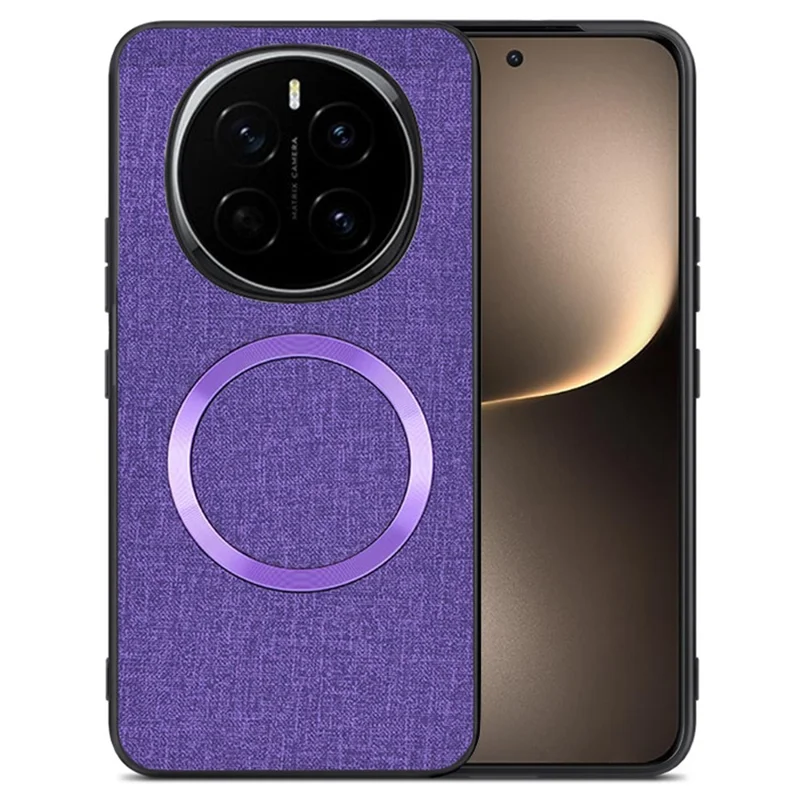 Capa 5G Magic7 For Honor à prova de quedas TPU+Cloth Back Cover compatível com MagSafe - Roxo