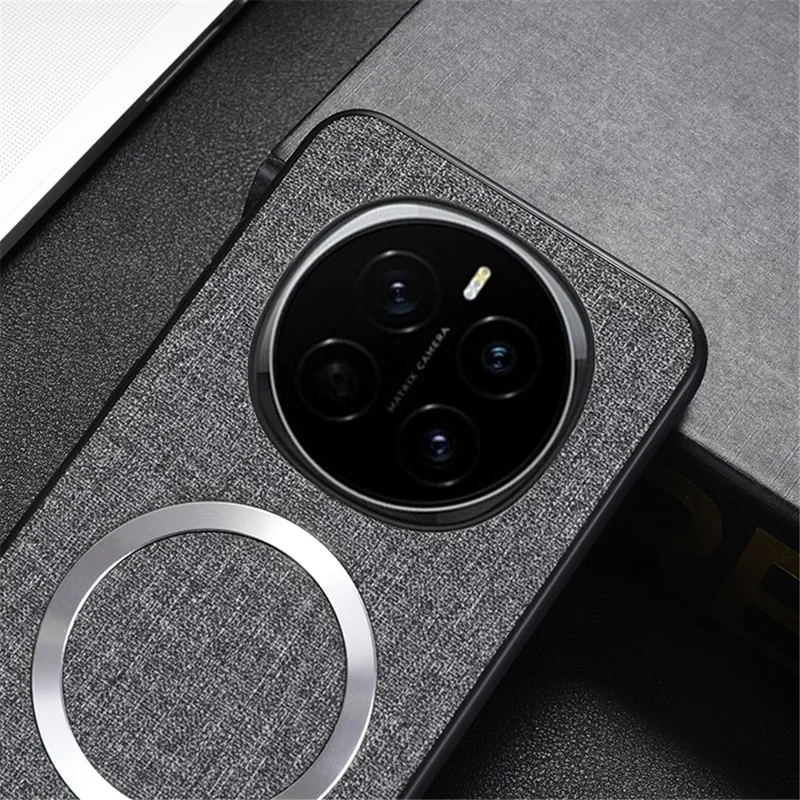 Voor Honor Magic7 5G Hoesje Stootvrij TPU+Stof Achterkant Telefoonhoes Compatibel met MagSafe - Grijs