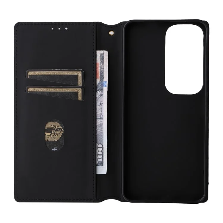 Für vivo Y19s 4G Wallet Case Rhombus geprägter Lederhandy-Cover - Schwarz