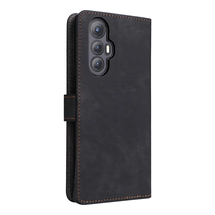 Capa carteira para Cubot Max 5 com bloqueio RFID, em couro PU, com suporte e visualização - Preta