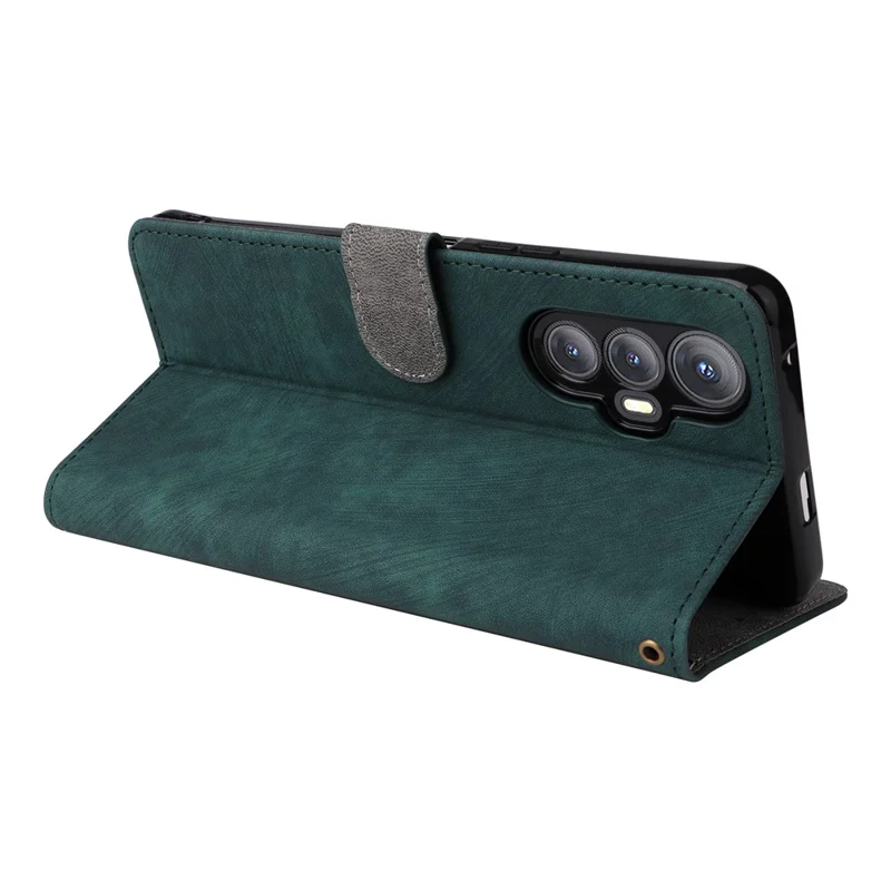 For Cubot Max 5 Wallet Case RFID Blocking PU Leather Cover Stand View - Green