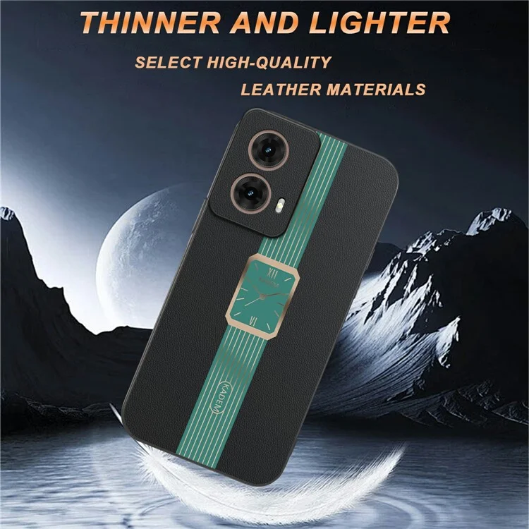KADEM For Motorola Moto G85 5G / S50 Neo 5G Case Leather+TPU+Acrylic Anti-Scratch Phone Cover - Orange