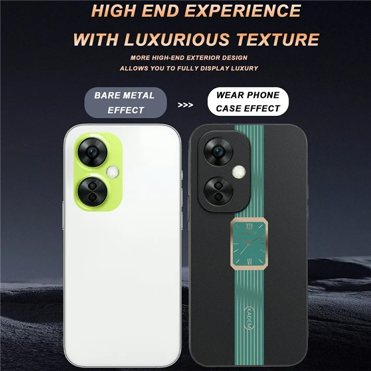 KADEM For OnePlus Nord CE 3 Lite 5G / Oppo K11x 5G Case Leather+TPU+Acrylic Anti-Scratch Phone Cover - Orange