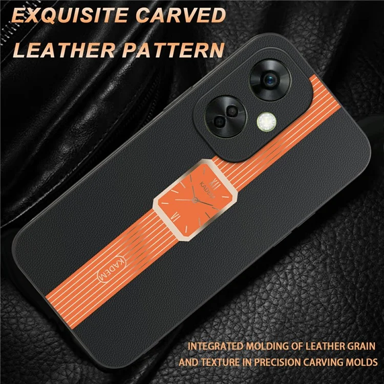 KADEM For OnePlus Nord CE 3 Lite 5G / Oppo K11x 5G Case Leather+TPU+Acrylic Anti-Scratch Phone Cover - Orange