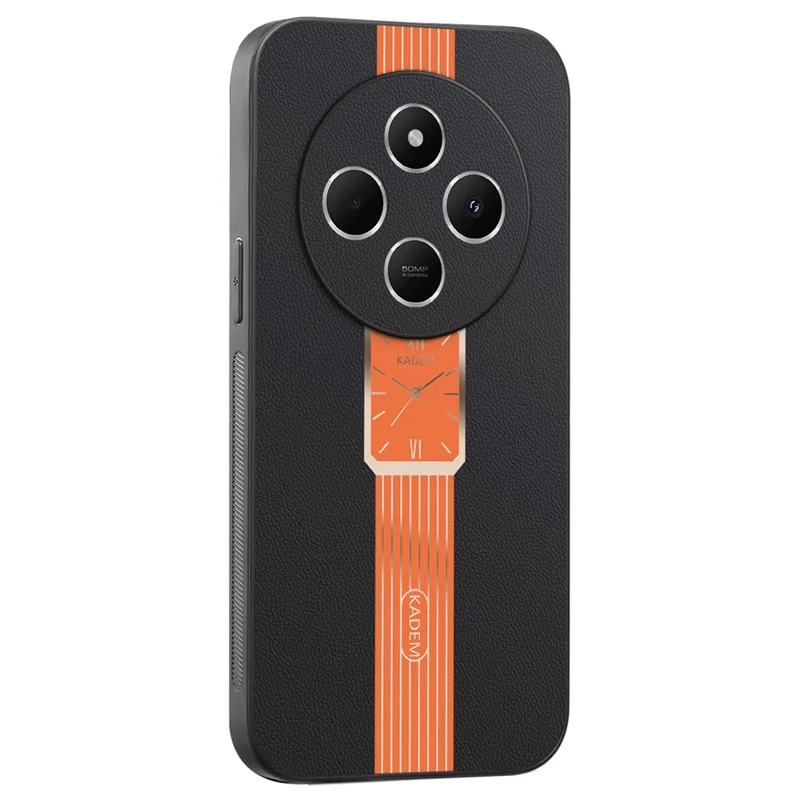 Funda para Xiaomi Redmi 14C 4G / 14R 5G / Poco C75 4G de KADEM, de cuero+TPU+acrílico, a prueba de arañazos - Naranja