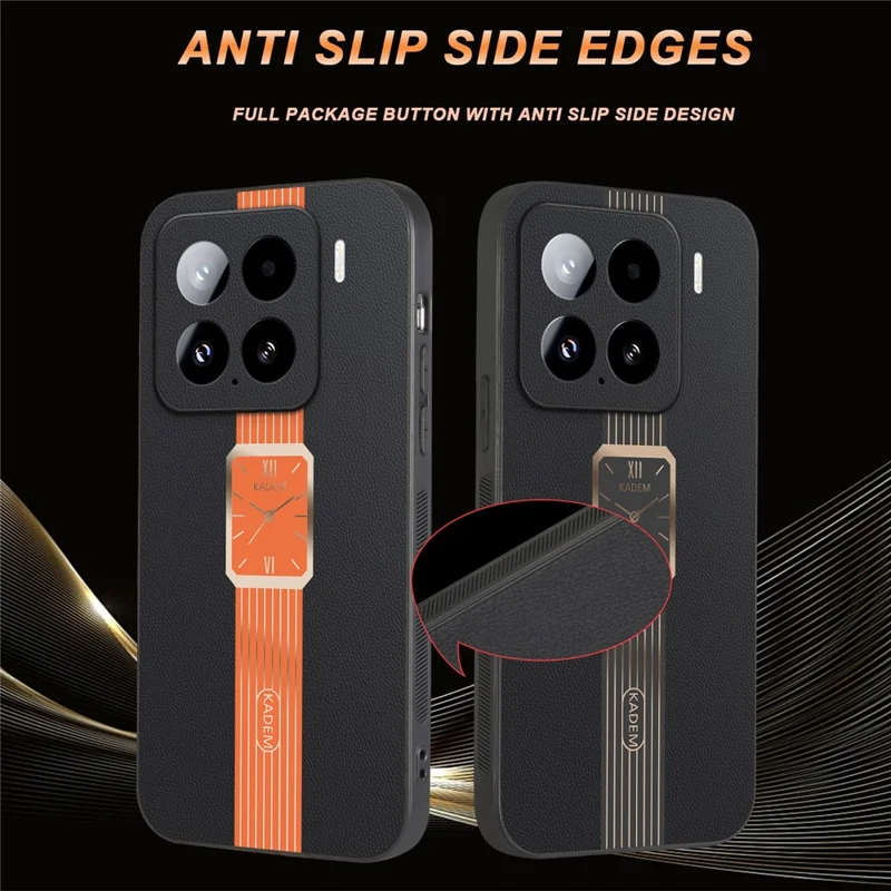 KADEM voor Xiaomi 15 hoesje Leer+TPU+Acryl krasbestendige telefoonhoes