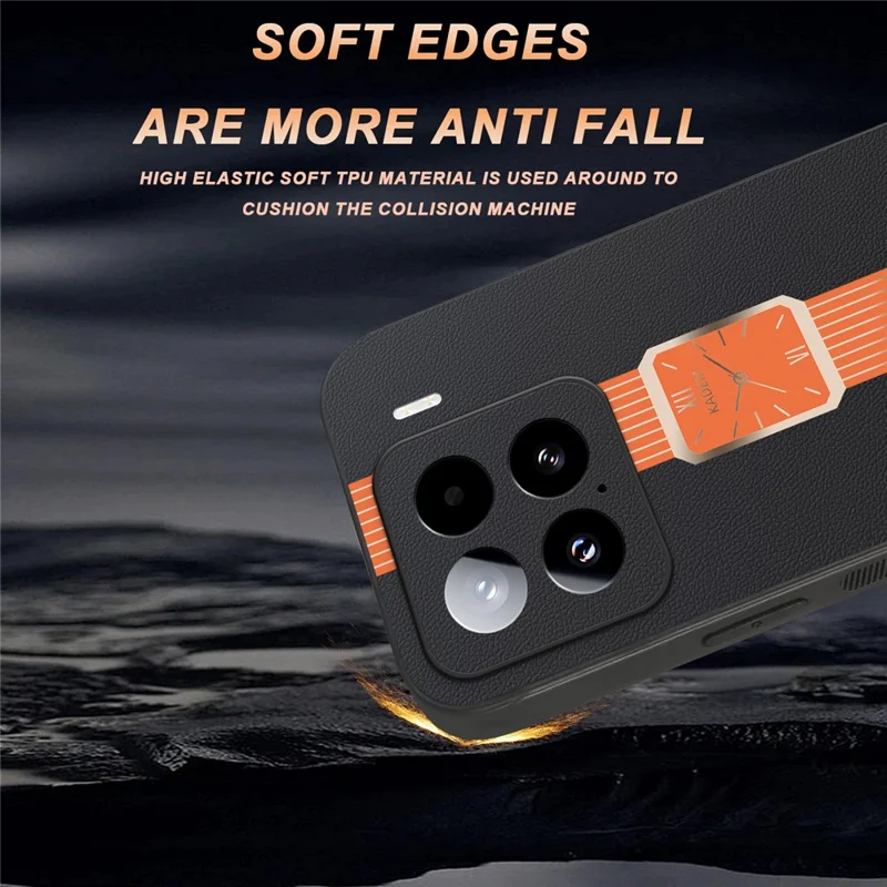 KADEM voor Xiaomi 15 hoesje Leer+TPU+Acryl krasbestendige telefoonhoes