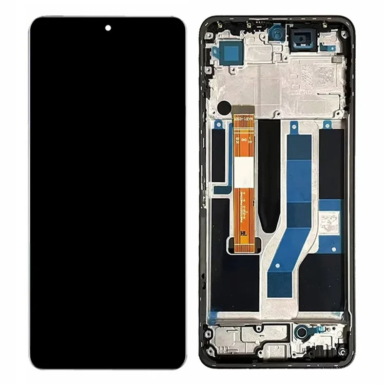 Für Realme 10 Pro 5G Grad B LCD-Bildschirm und Digitizer-Baugruppe + Rahmenteil (ohne Logo) - Schwarz