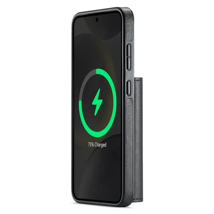 Чехол для Samsung Galaxy S24 серии MAGKING K2, совместимый с MagSafe, PC+TPU+PU - Черный