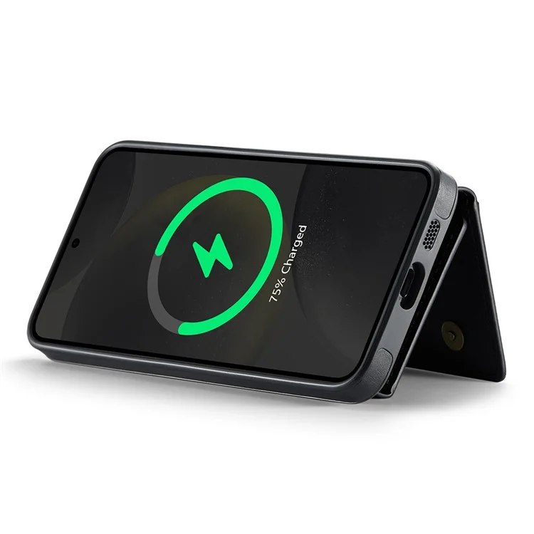 Чехол для Samsung Galaxy S24 серии MAGKING K2, совместимый с MagSafe, PC+TPU+PU - Черный