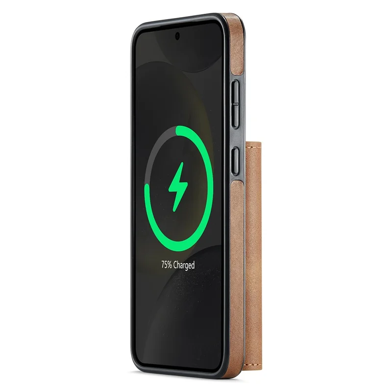 MAGKING K2 Series For Samsung Galaxy S24 Magnetic Case PC+TPU+PU Phone Cover - Brown