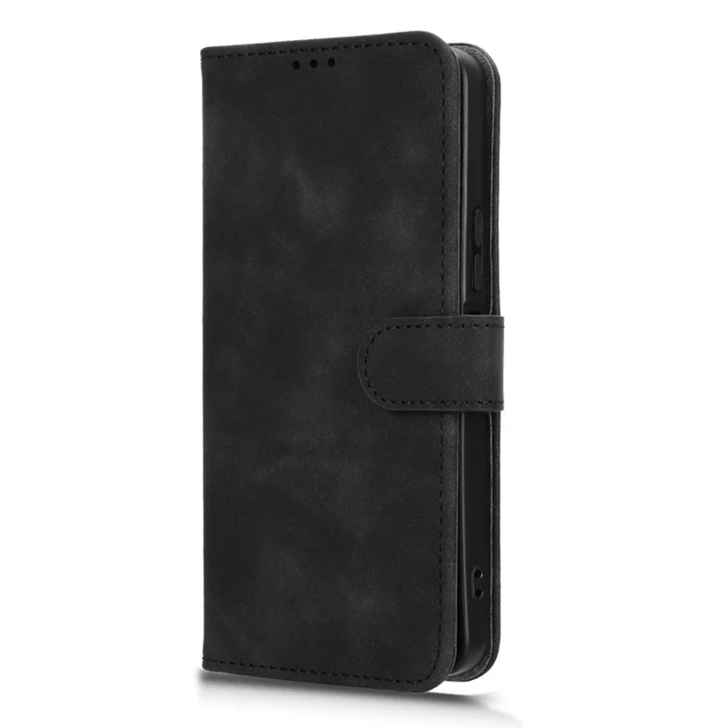 For vivo Y19s 4G Leather Case Skin-Feel Anti-Drop Wallet Flip Phone Cover - Black