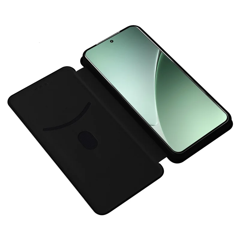 For Xiaomi 15 Case Carbon Fiber Texture Drop-Proof PU Leather Phone Cover - Black