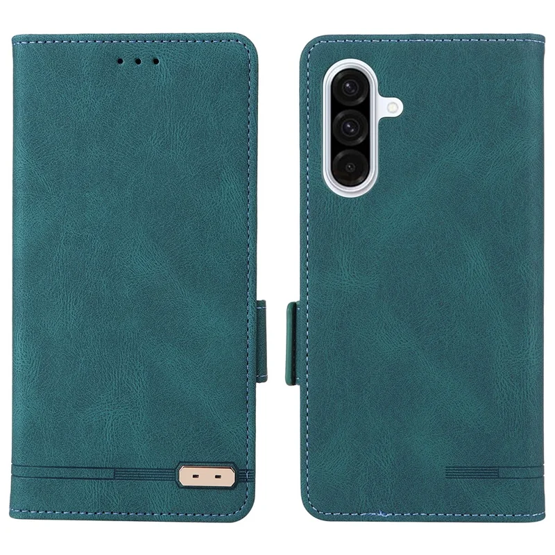 For Samsung Galaxy A36 5G Case Leather Wallet Flip Phone Cover with Hardware Decor - Blue