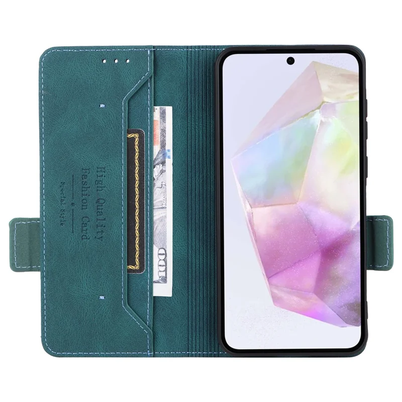 For Samsung Galaxy A36 5G Case Leather Wallet Flip Phone Cover with Hardware Decor - Blue