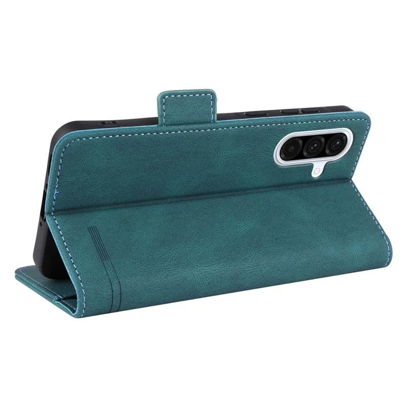 For Samsung Galaxy A36 5G Case Leather Wallet Flip Phone Cover with Hardware Decor - Blue