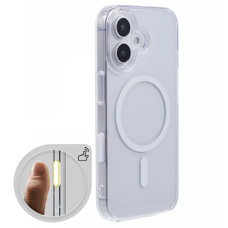 For iPhone 16 Plus Case Compatible with MagSafe TPU+Acrylic Phone Cover with Camera Control Button
