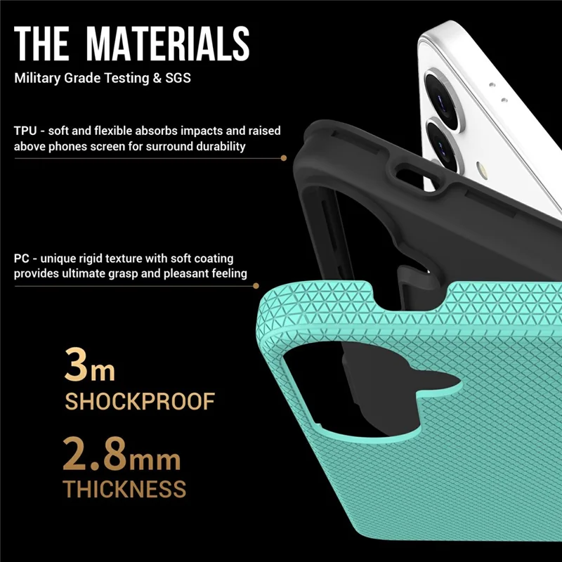 For Samsung Galaxy S25+ Case TPU+PC Four Corner Anti-Drop Phone Cover - Mint Green