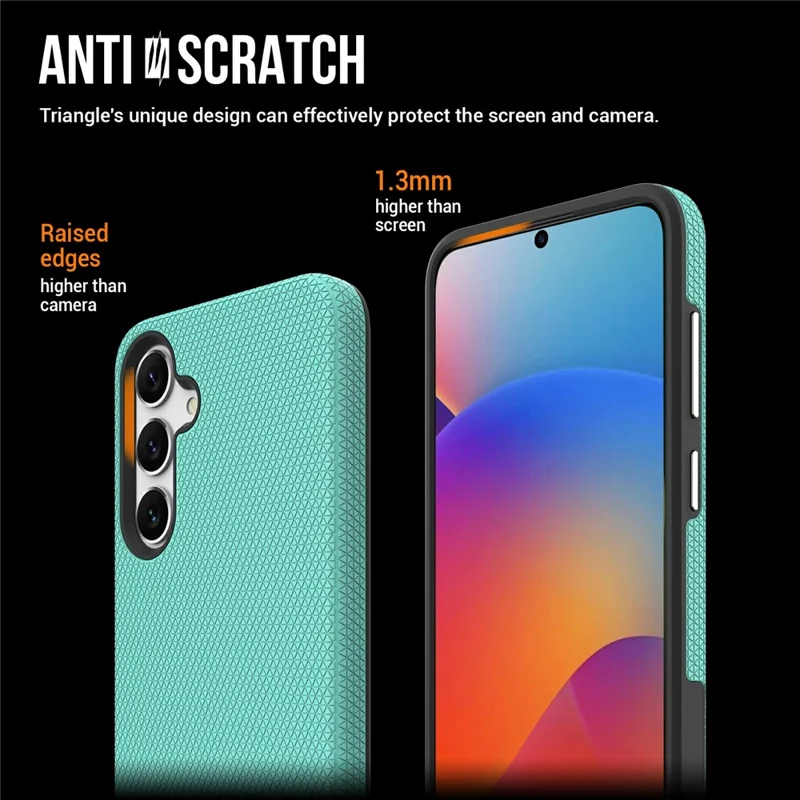 For Samsung Galaxy S25+ Case TPU+PC Four Corner Anti-Drop Phone Cover - Mint Green
