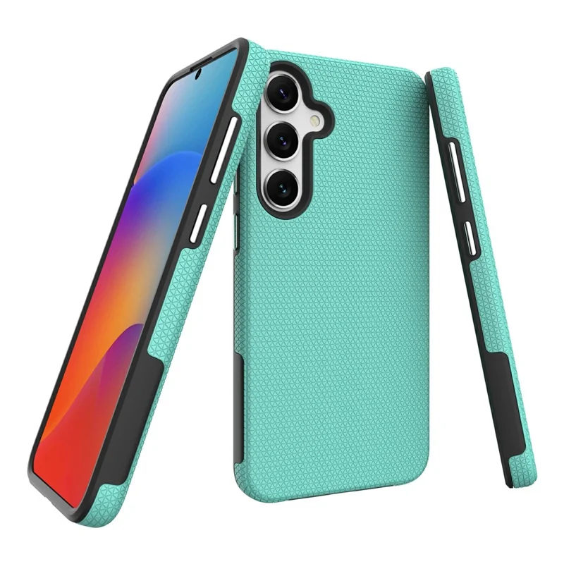 For Samsung Galaxy S25+ Case TPU+PC Four Corner Anti-Drop Phone Cover - Mint Green