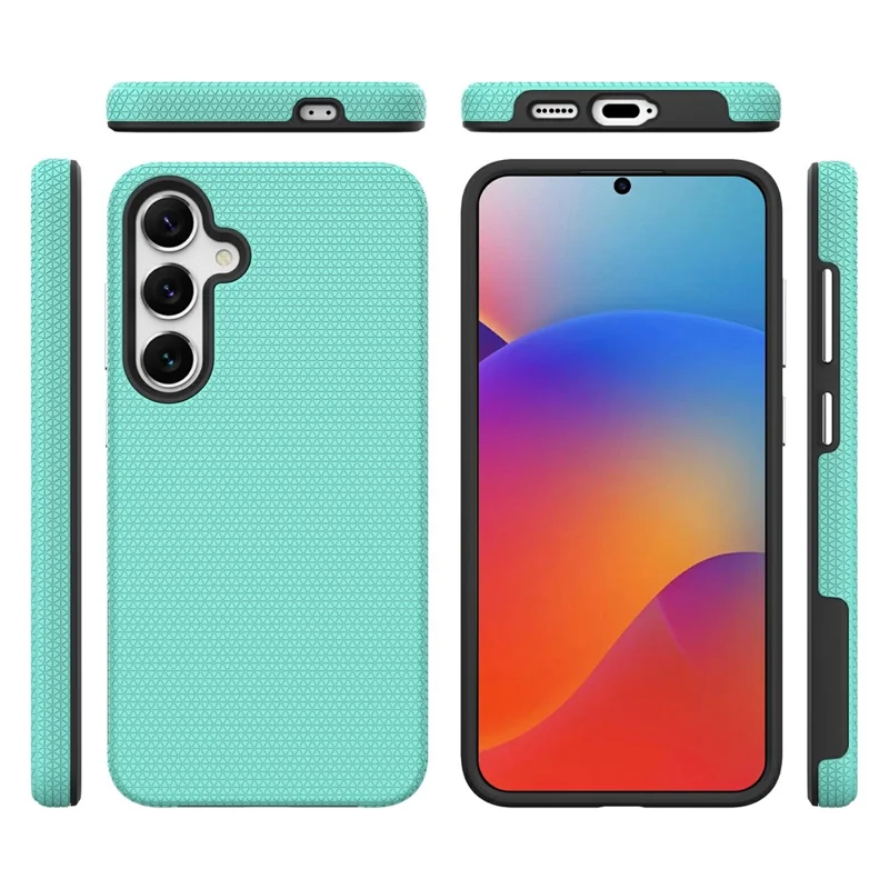 For Samsung Galaxy S25+ Case TPU+PC Four Corner Anti-Drop Phone Cover - Mint Green