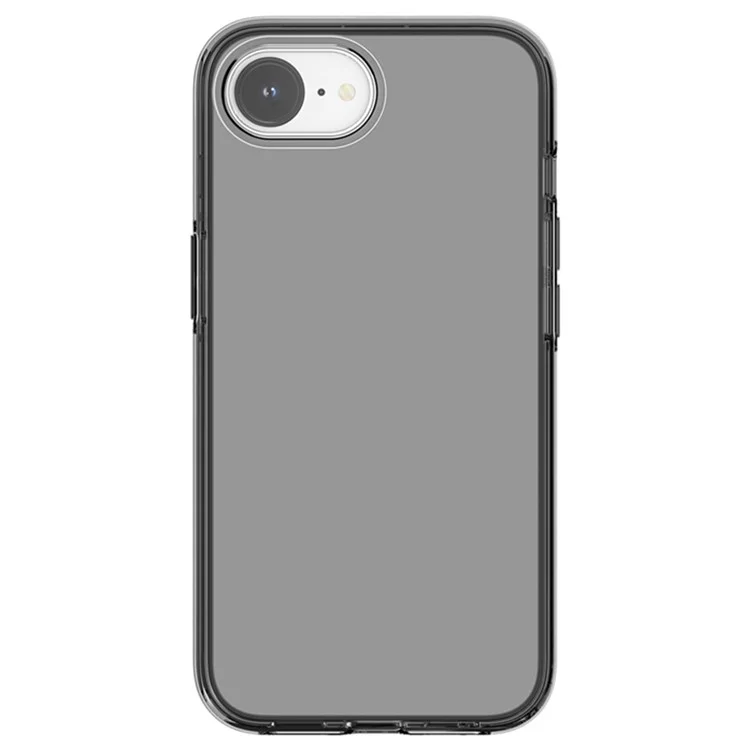 Coque pour iPhone SE (2025) - Épaissie, antichoc, en TPU + PC, avec dos transparent - Gris transparent