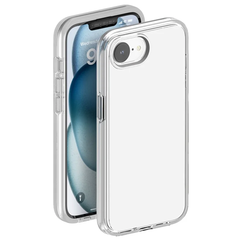 For iPhone 17e / 16e Case Thickened Shockproof TPU+PC Clear Back Cover - Transparent
