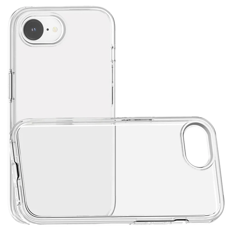 For iPhone 17e / 16e Case Thickened Shockproof TPU+PC Clear Back Cover - Transparent