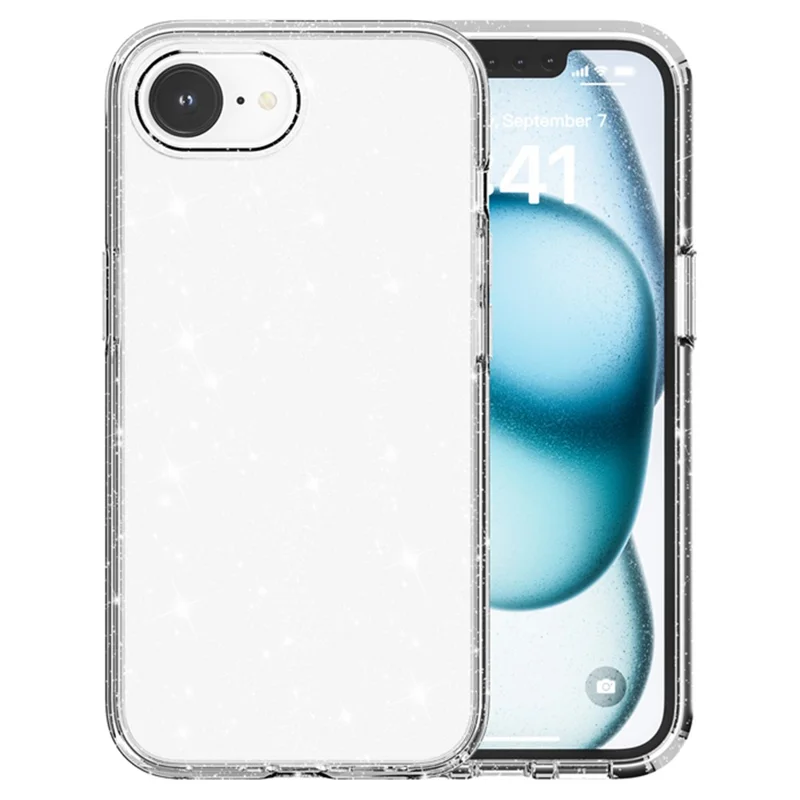 Coque pour iPhone SE (2025) Renforcée Antichoc TPU + PC Avec Dos Scintillant - Blanc