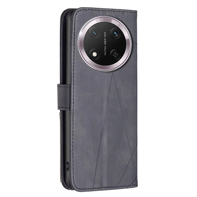 BINFEN COLOR BF05 Para Honor X9c 5G / X60 Pro 5G Capa de Telefone de Couro Carteira com Suporte - Preto