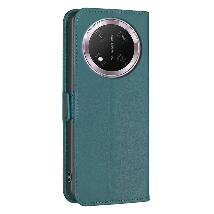 BINFEN COLOR BF31 Per Honor X9c 5G / X60 Pro 5G Custodia in pelle PU Flip Folio Portafoglio Cover - Verde