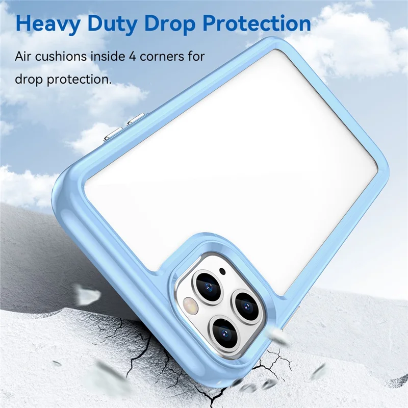 Capa para iPhone 11 Pro Max TPU + Acrílico Protetora Transparente - Azul