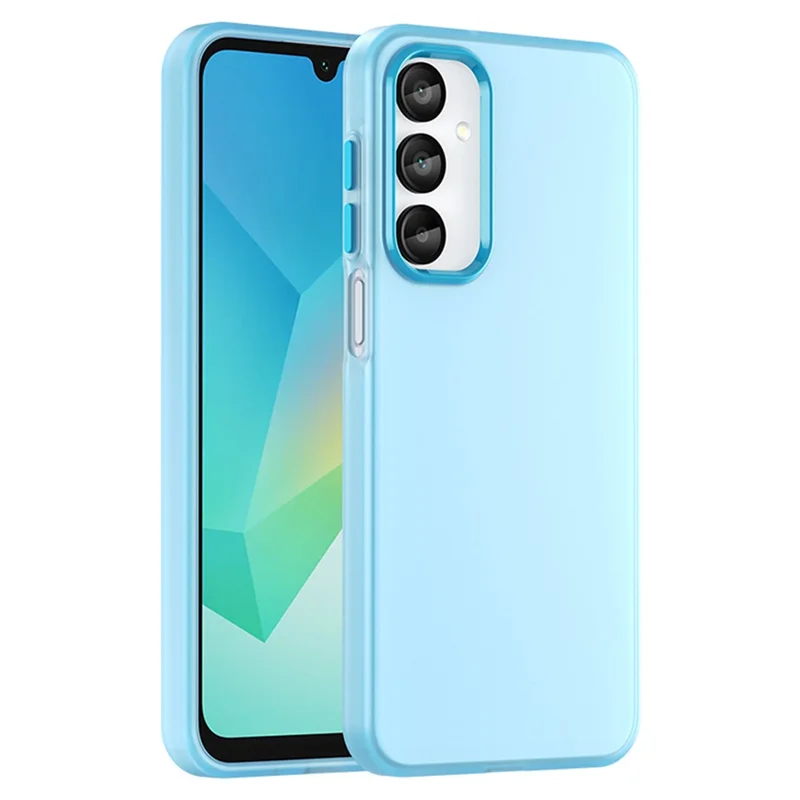 For Samsung Galaxy A16 5G  /  A16 4G Case TPU + PC Phone Back Cover Matte Translucent Design - Blue
