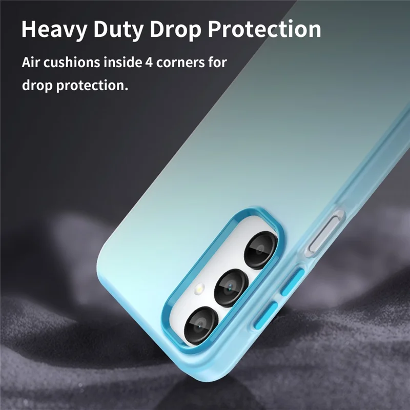 For Samsung Galaxy A16 5G  /  A16 4G Case TPU + PC Phone Back Cover Matte Translucent Design - Blue