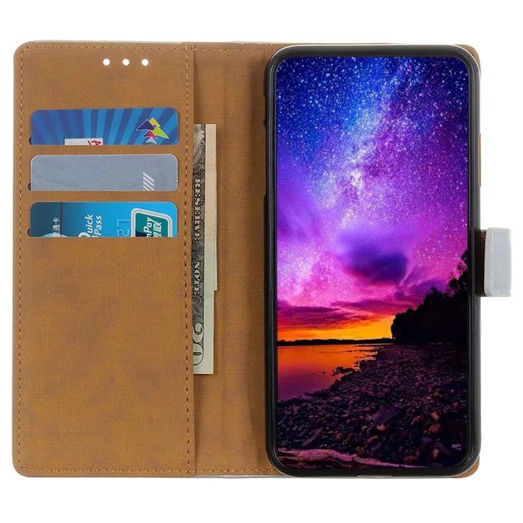 Funda para Samsung Galaxy A36 5G con ranuras para tarjetas, de piel sintética con tapa y soporte - Negro