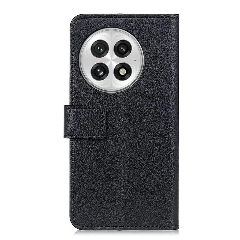 For OnePlus 13 Case PU Leather Stand Wallet Phone Cover - Black