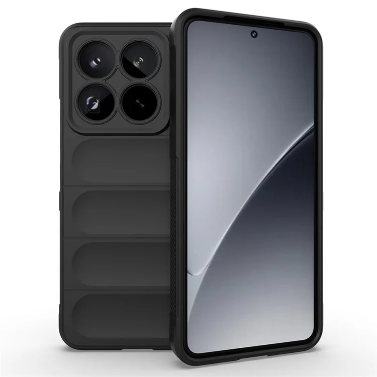 Capa para Xiaomi 15 Pro Anti-Queda Macia de TPU Resistente Capa Traseira do Telefone - Preta