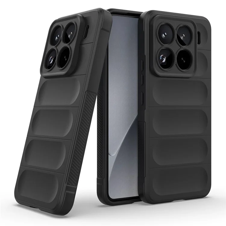 Capa para Xiaomi 15 Pro Anti-Queda Macia de TPU Resistente Capa Traseira do Telefone - Preta