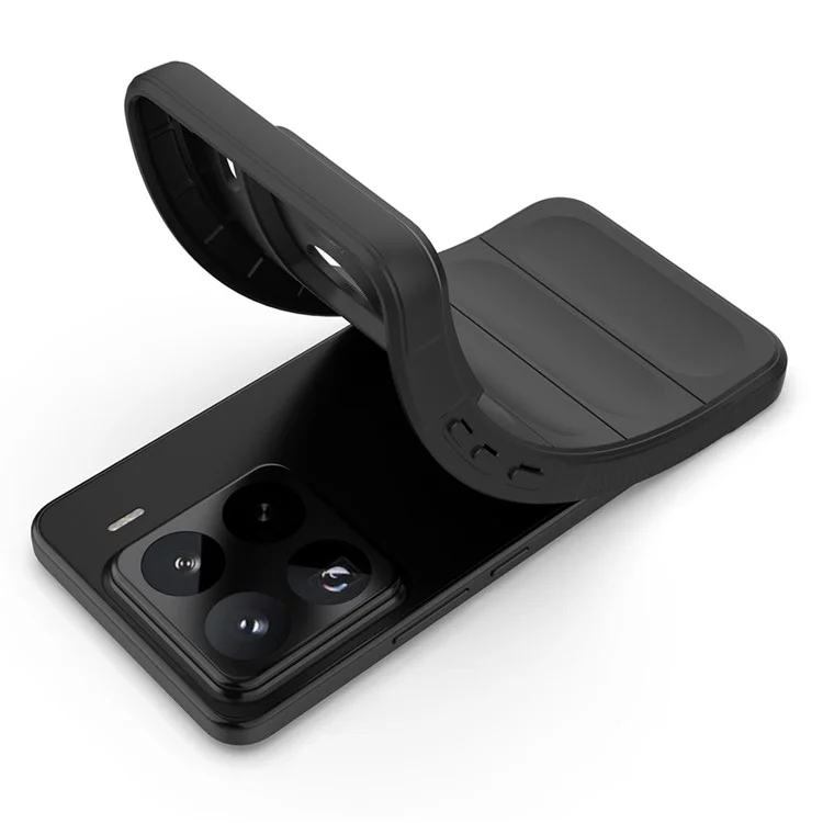 Capa para Xiaomi 15 Pro Anti-Queda Macia de TPU Resistente Capa Traseira do Telefone - Preta
