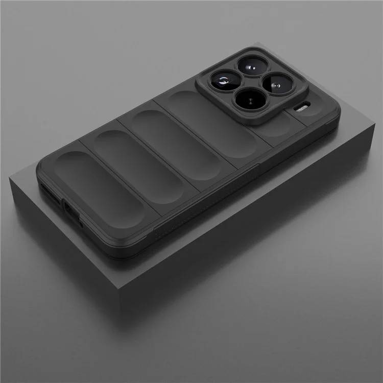 Capa para Xiaomi 15 Pro Anti-Queda Macia de TPU Resistente Capa Traseira do Telefone - Preta