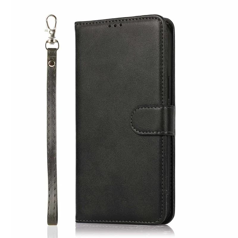 For iPhone 16 Pro Max Case Magnetic Detachable 2-in-1 Wallet Stand PU Leather Phone Cover - Brown