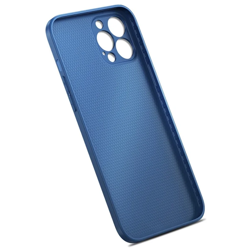 Brushed Protective Case for iPhone 14 Pro TPU + Metal Back Phone Case Anti-Fall Shockproof Cover - Purple