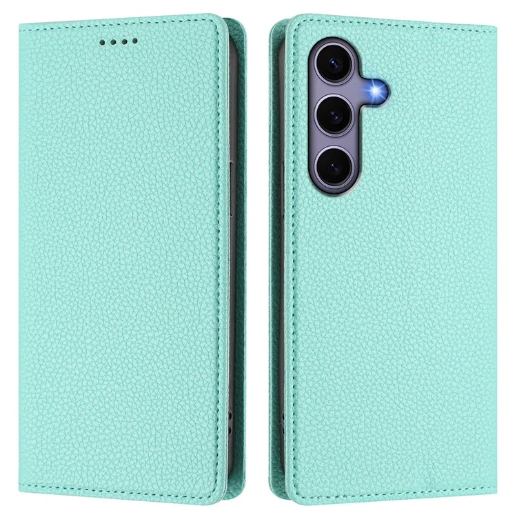 Für Samsung Galaxy S25 / S24 Brieftaschenhülle RFID-blockierende Litchitextur-Lederhülle - Mintgrün