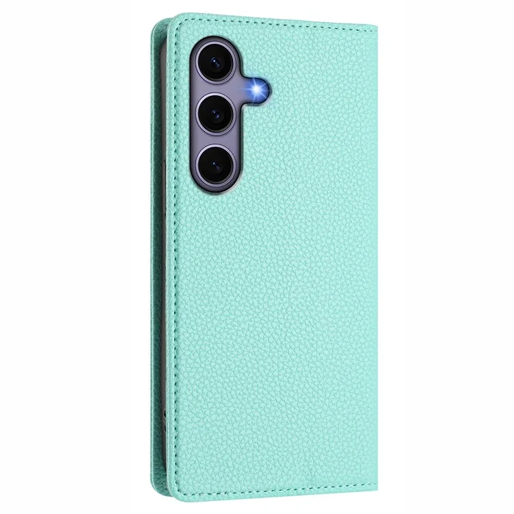 Für Samsung Galaxy S25 / S24 Brieftaschenhülle RFID-blockierende Litchitextur-Lederhülle - Mintgrün