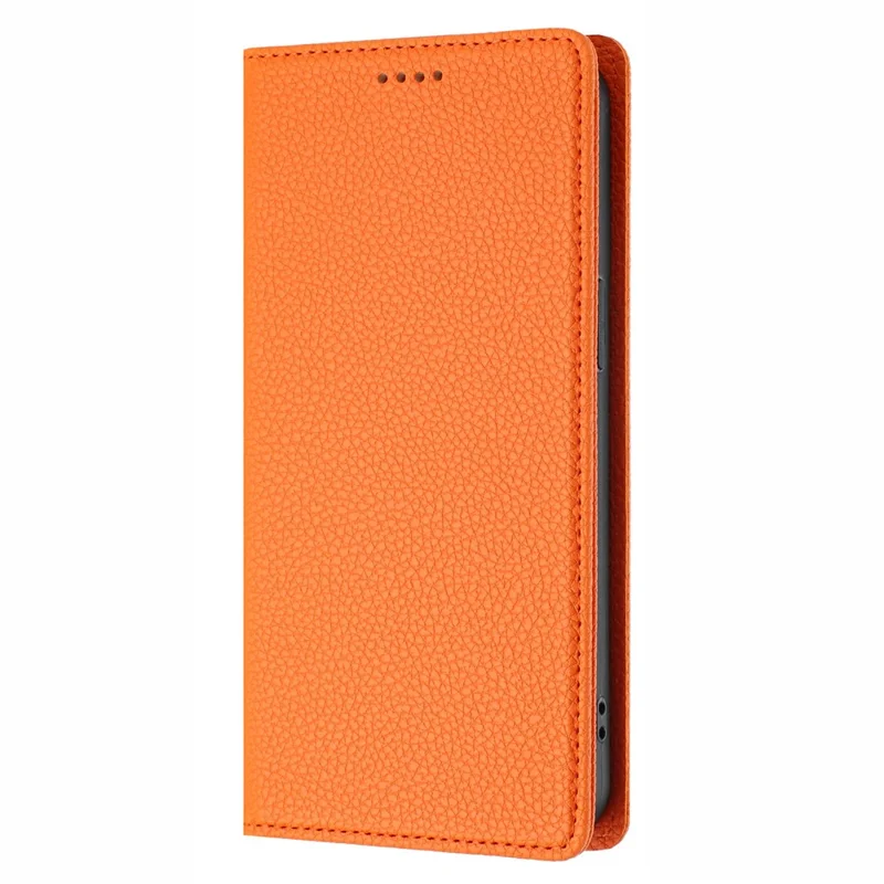 For Samsung Galaxy S25 / S24 Wallet Case RFID Blocking Litchi Texture Leather Mobile Cover - Orange