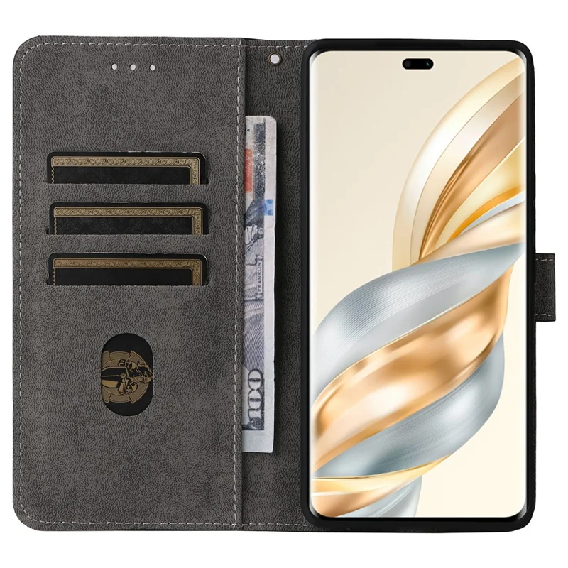 Funda de cartera para Honor X9c 5G / Magic7 Lite 5G / X60 Pro 5G con bloqueo RFID, tapa de piel sintética con soporte - Negro